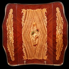 Burnished Brass Mid Century Drinks Trolley - Bar Cart with Drop Leaf Sides