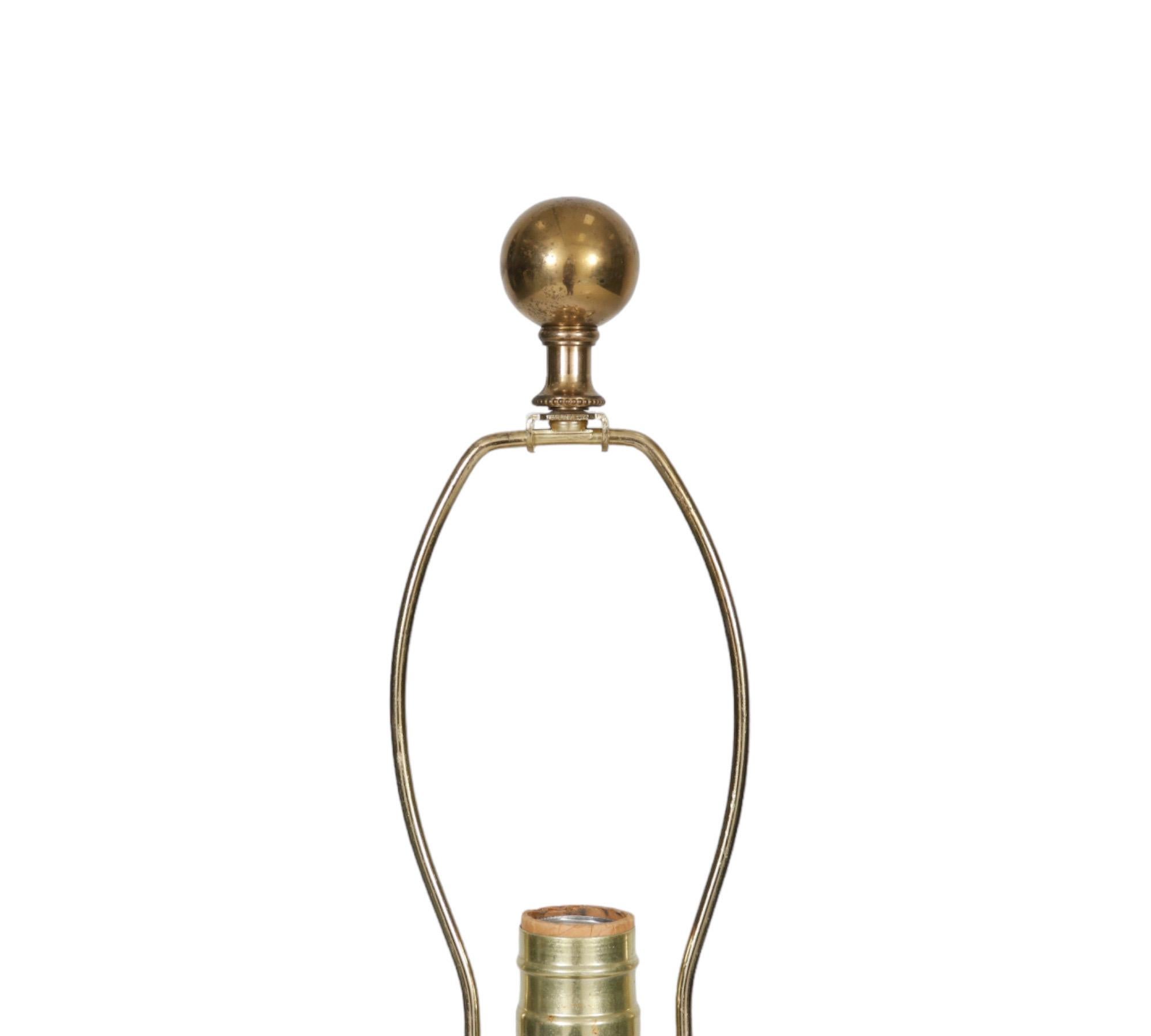 20th Century Burnished Brass Peacock Table Lamp For Sale