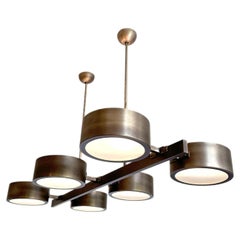 Burnished Bronze Rectangular 6-Light Chandelier