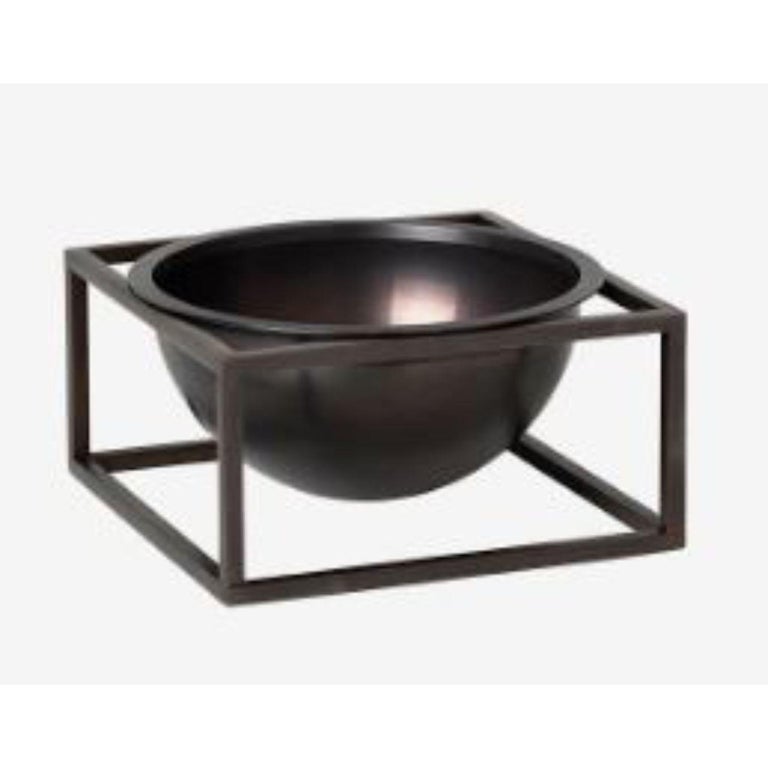 Burnished Copper Small Centerpiece Kubus Bowl by Lassen For Sale at 1stDibs