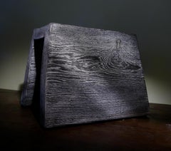 Hocker aus brünierter und gekalkter Eiche, 325, von Fritz Baumann