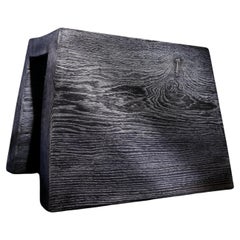 Hocker aus brünierter und gekalkter Eiche, 325, von Fritz Baumann