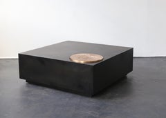 Burnished Metal and Cast Bronze Outdoor Coffee Table by Costantini, Paolo