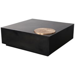 Burnished Steel and Cast Bronze Outdoor Coffee Table from Costantini, Paolo