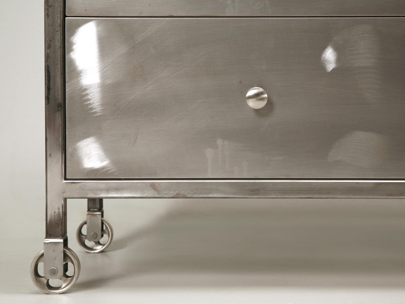 Burnished Steel Chest of Drawers Hand Fabricated by Old Plank Cabinetry Any Size 4