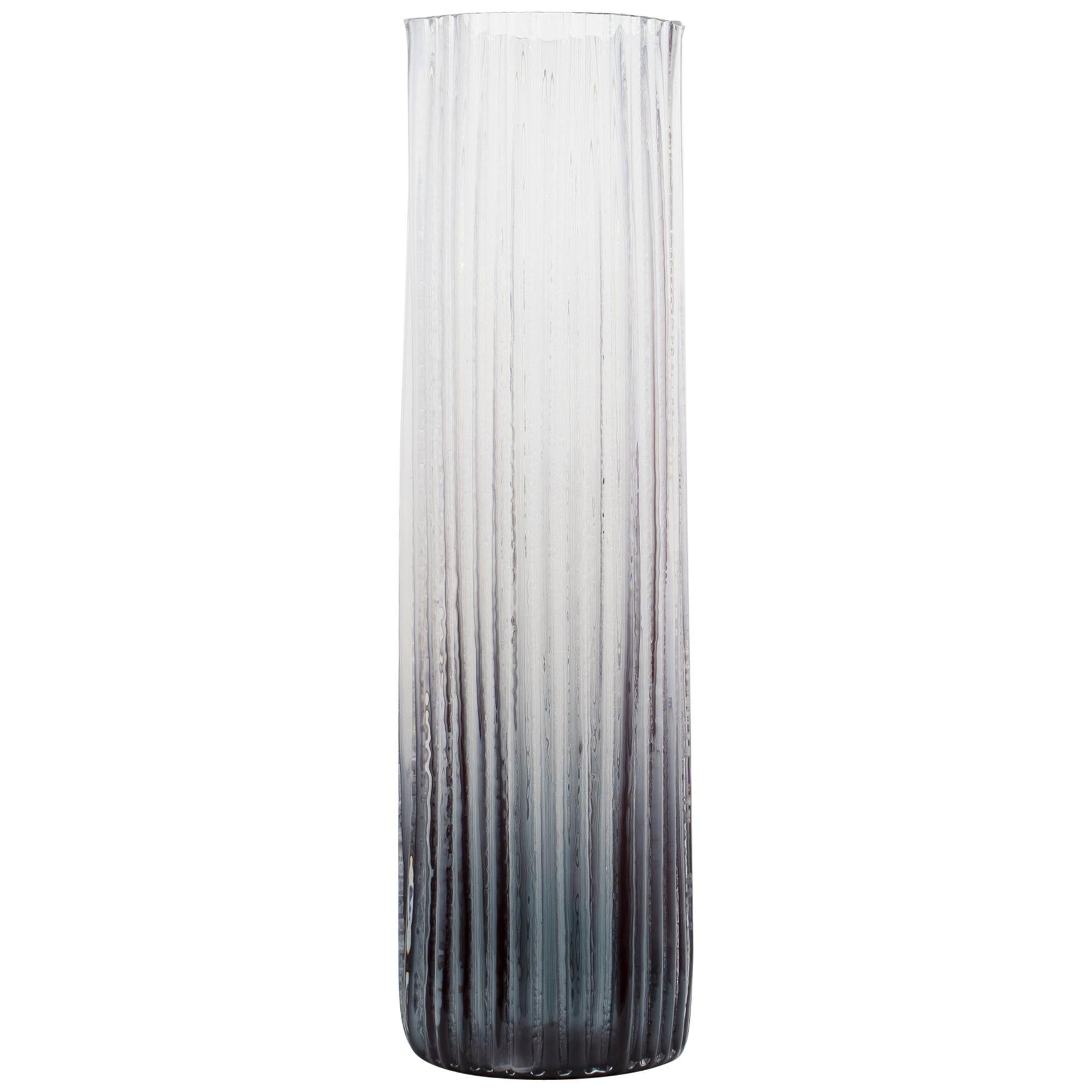 Burnout 4 Hand Blown Glass Decorative Vase For Sale