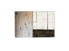 Burnt Ash and Plaster - Contemporary - Sculptural - Roman Flute Mirror