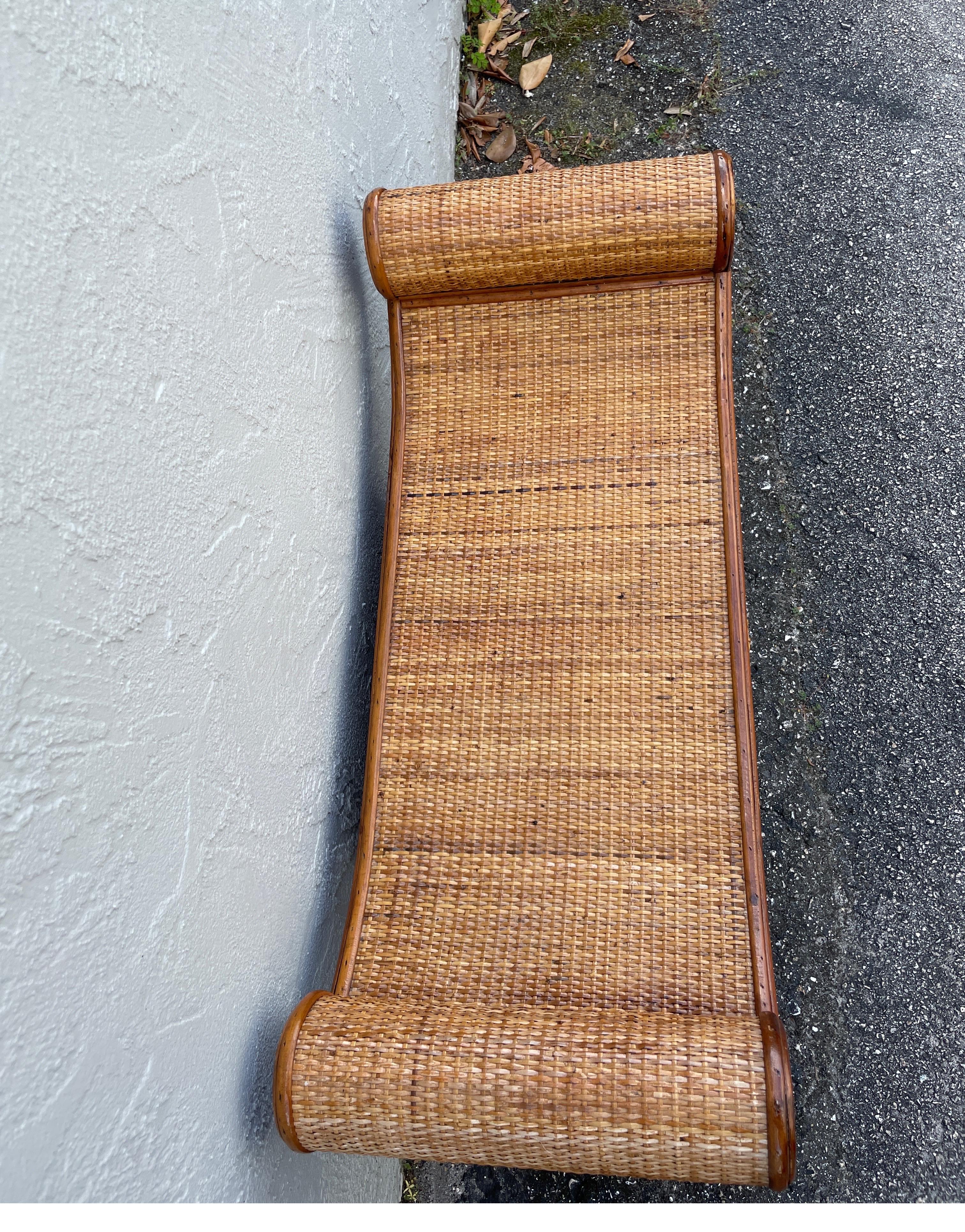 Burnt Bamboo Chinoiserie Style Bench 3