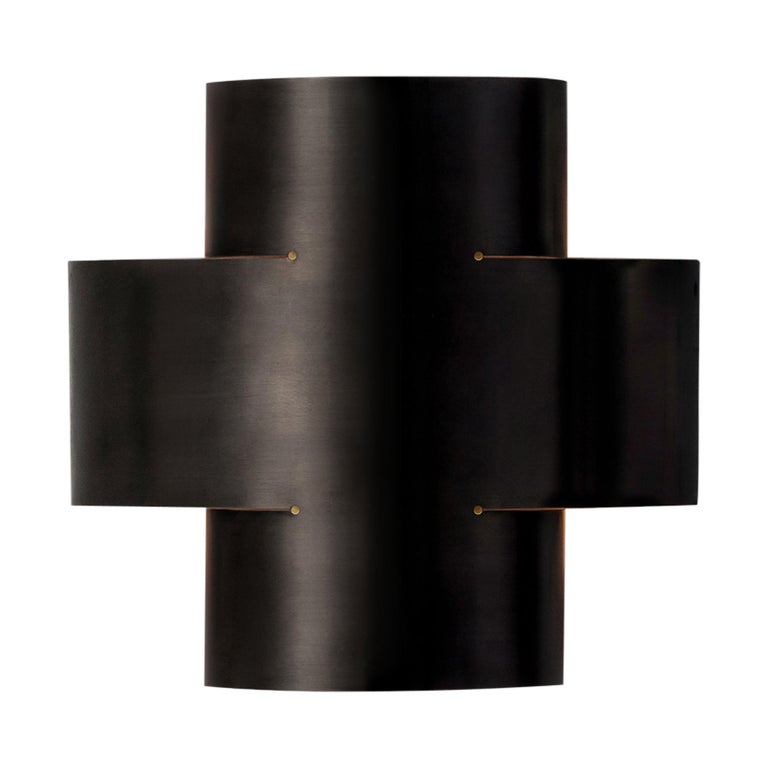 Burnt Brass Plus One Small Wall Lamp by Paul Matter For Sale