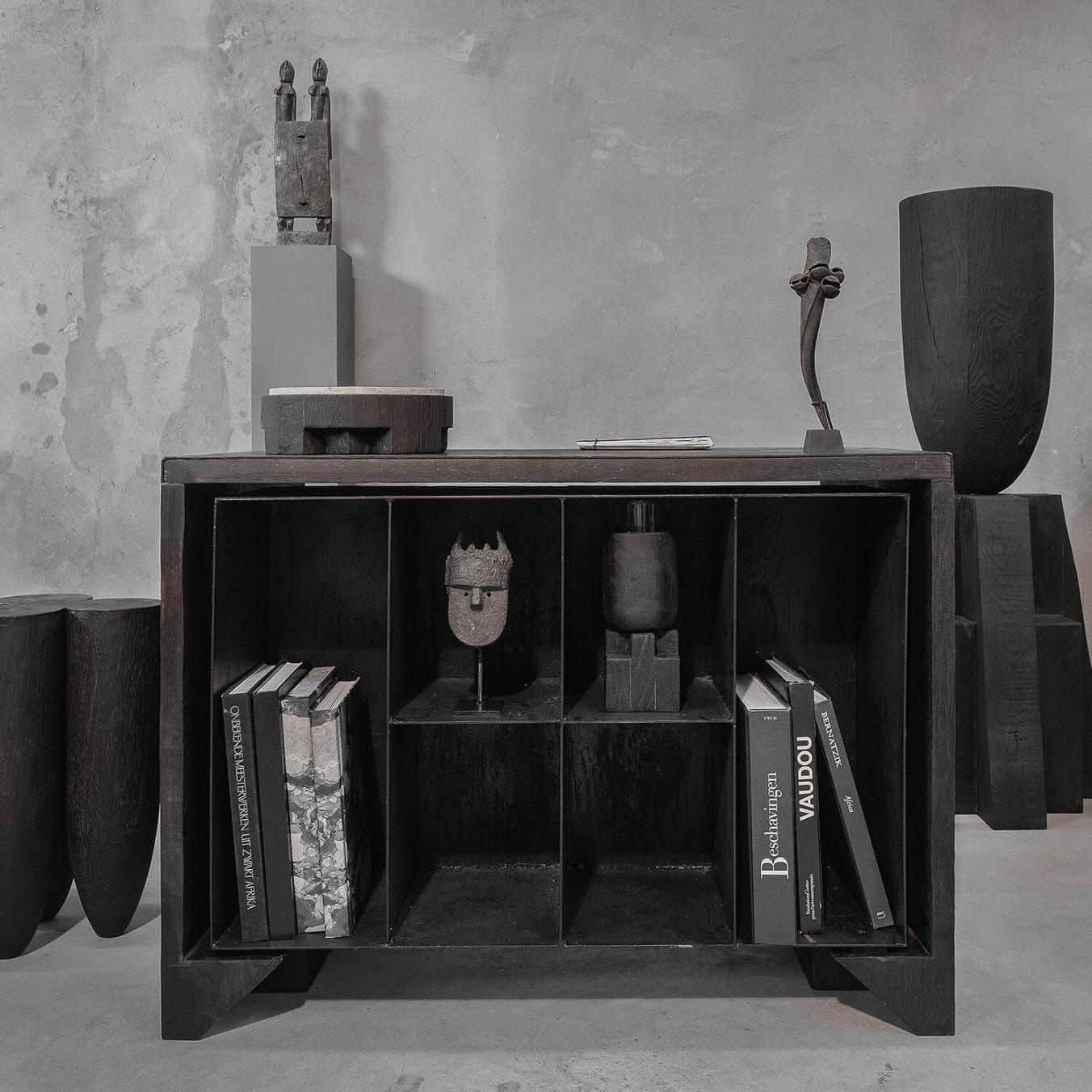 Belgian Burnt Oak Desk Cabinet by Arno Declercq