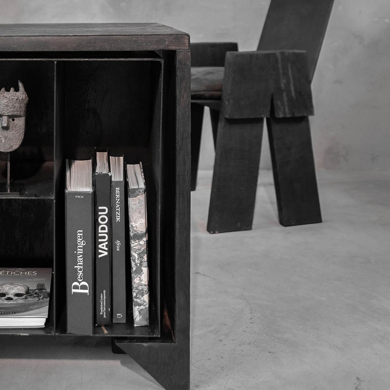 Burnt Oak Desk Cabinet by Arno Declercq In New Condition In Geneve, CH