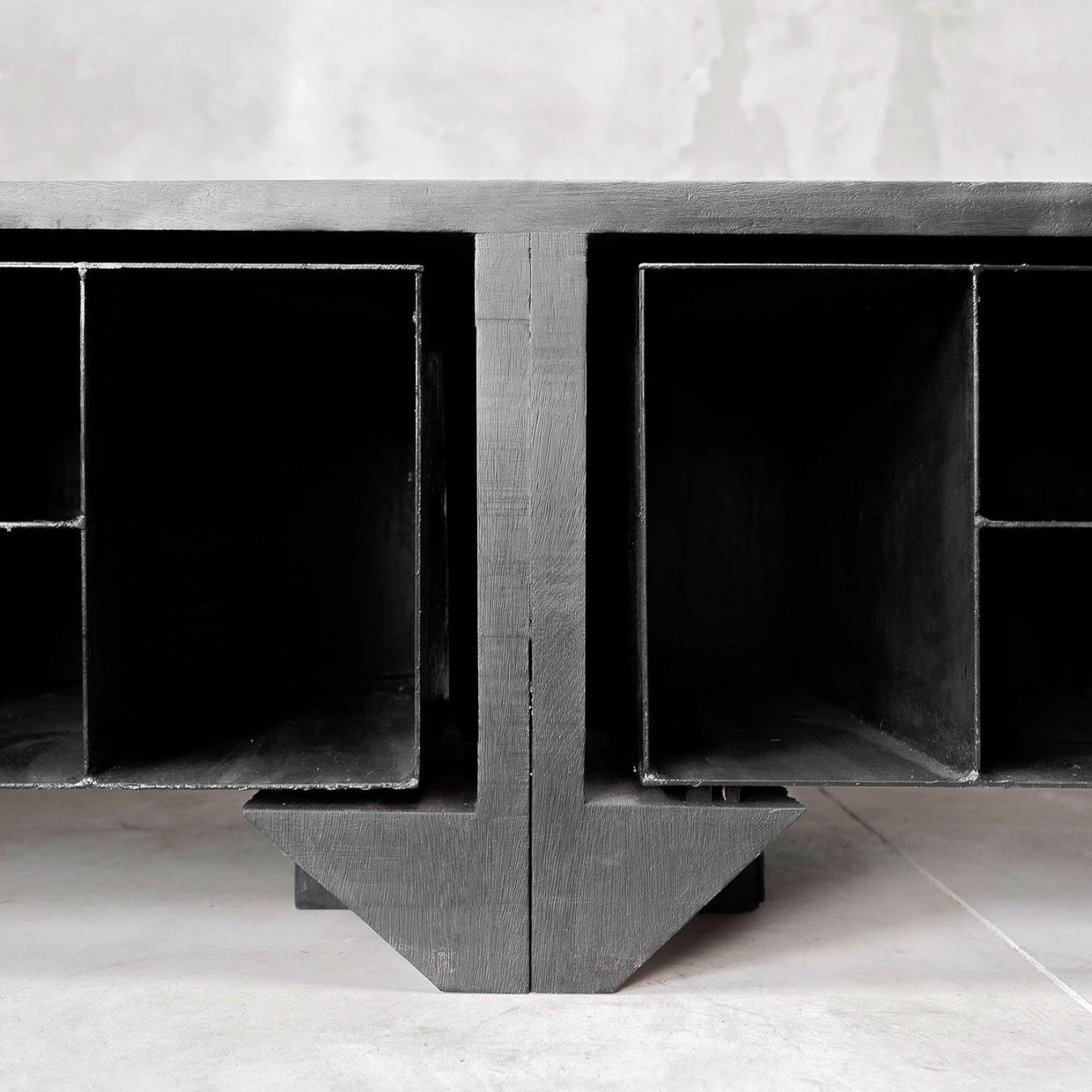 Burnt Oak Desk Cabinet by Arno Declercq 1