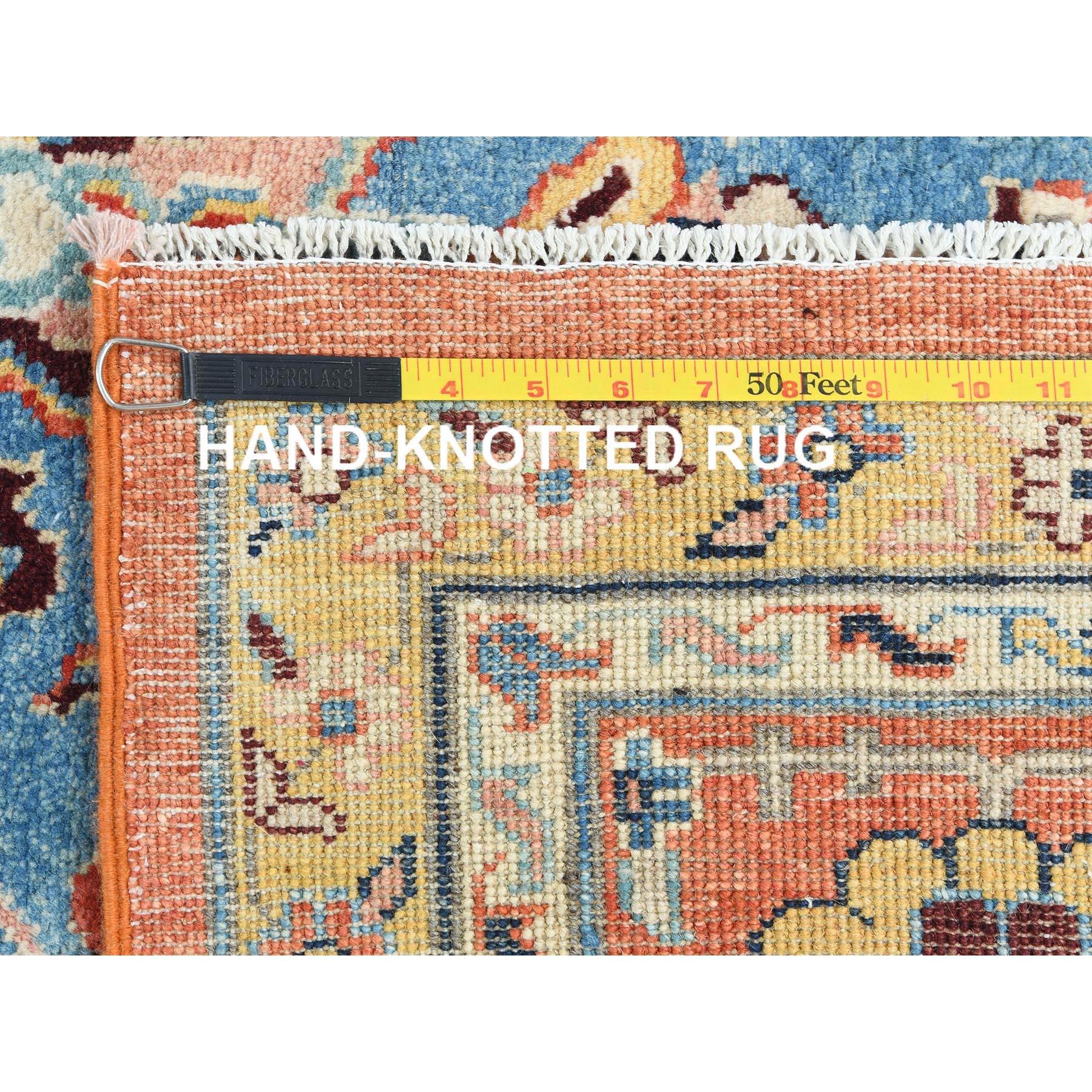 Handgeknüpfter Afghanischer Teppich aus Wolle in gebranntem Orange mit Bakshaish-Design 9'1