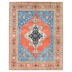 Burnt Orange Afghan Peshawar Bakshaish Design Hand Knotted Wool Rug 9'1" x 11'8"