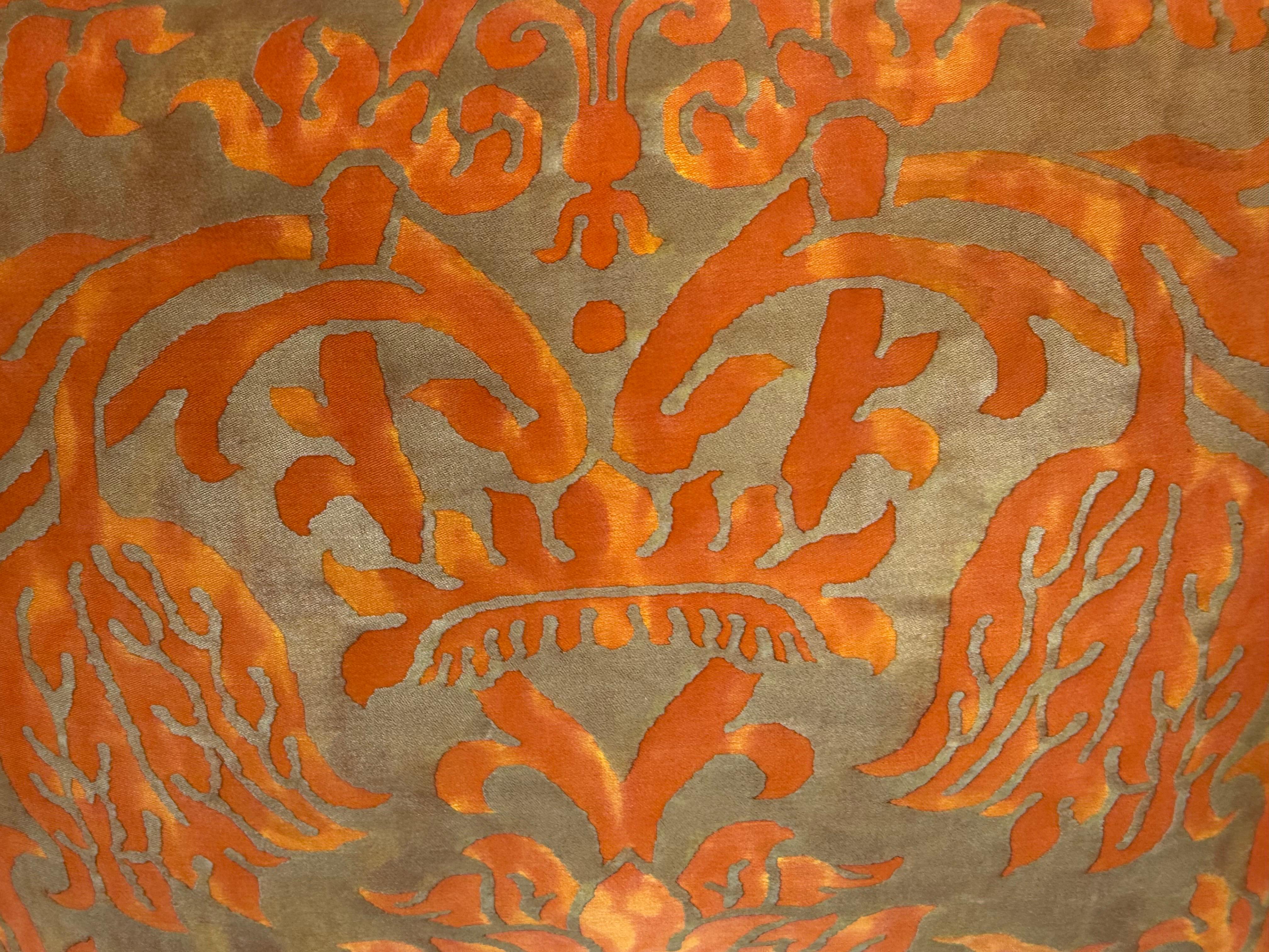 XXI secolo e contemporaneo Cuscino Fortuny arancione bruciato in vendita