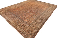 Burnt Orange Hadj Jalili Tabriz Rug