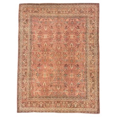 Burnt Orange Hadj Jalili Tabriz Rug