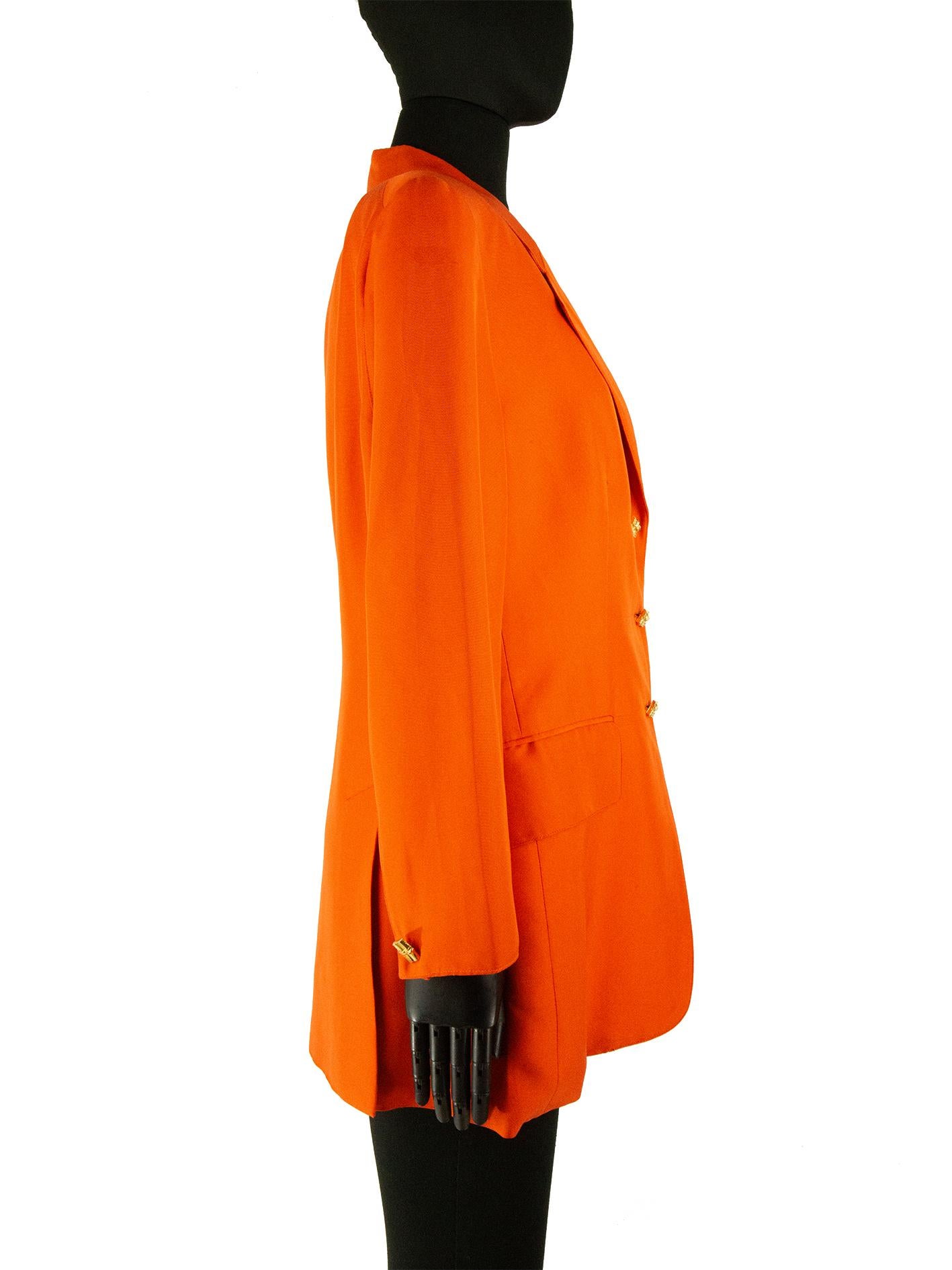 Red Burnt orange Hermès Single Breasted Blazer For Sale