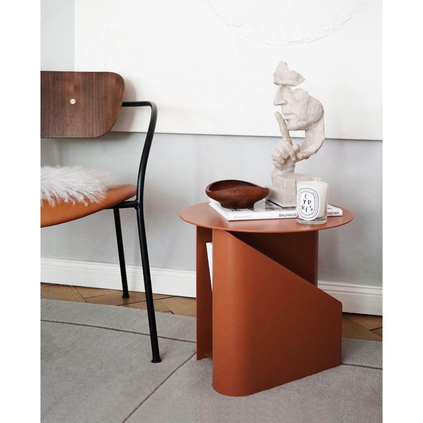 Post-Modern Burnt Orange Sentrum Side Table by Schmahl + Schnippering For Sale