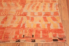 Burnt Orange Shaggy Vintage Moroccan Berber Rug. Size: 4 ft 6 in x 6 ft 6 in