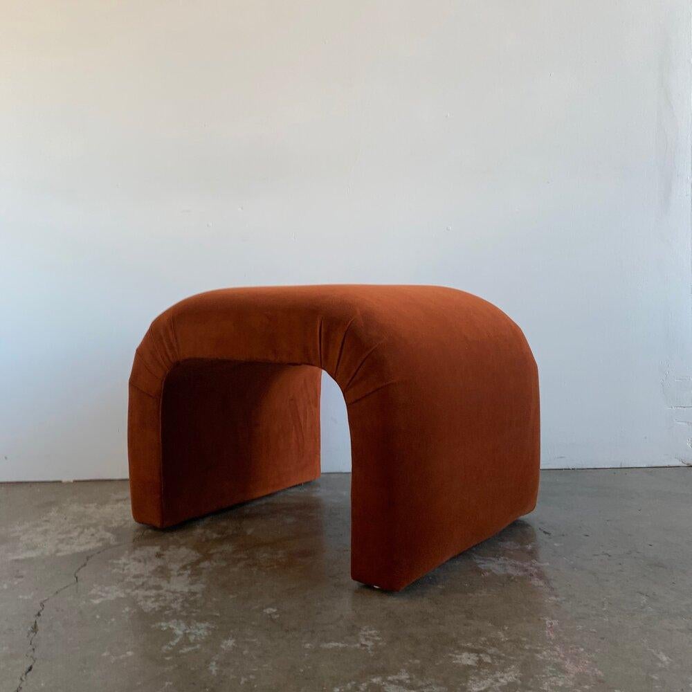 Burnt Orange Waterfall Stool In Good Condition For Sale In Los Angeles, CA