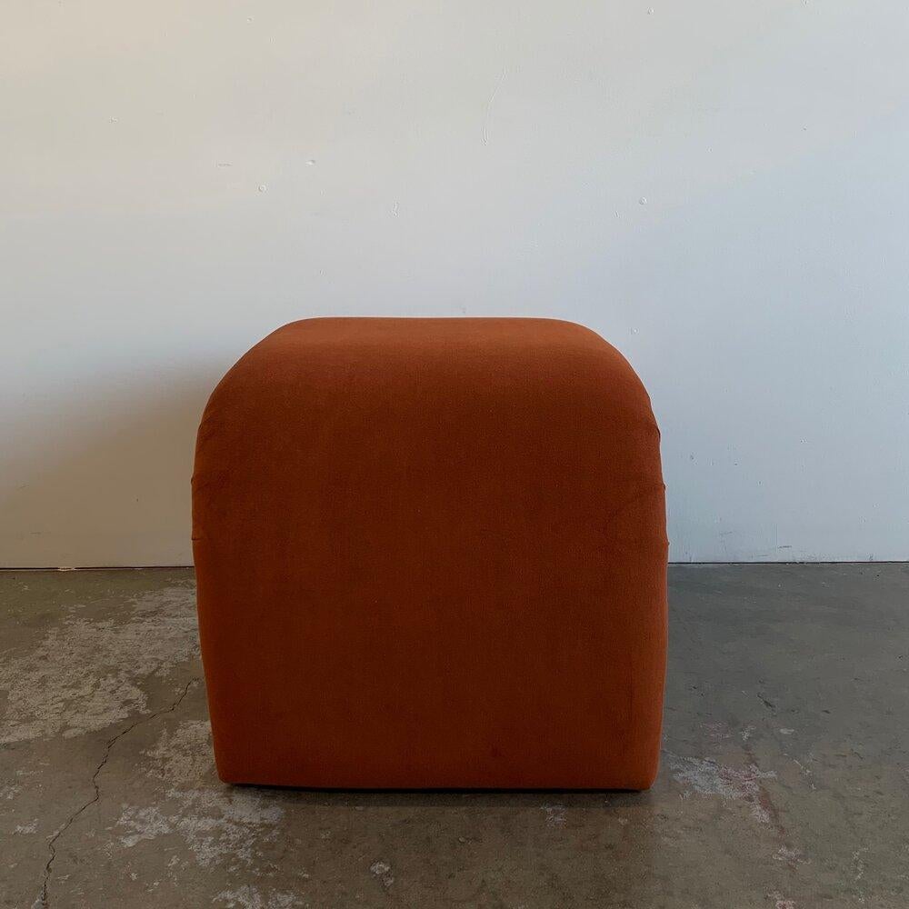 Burnt Orange Waterfall Stool For Sale 1