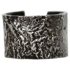 Used Burnt Textured Silver Ring