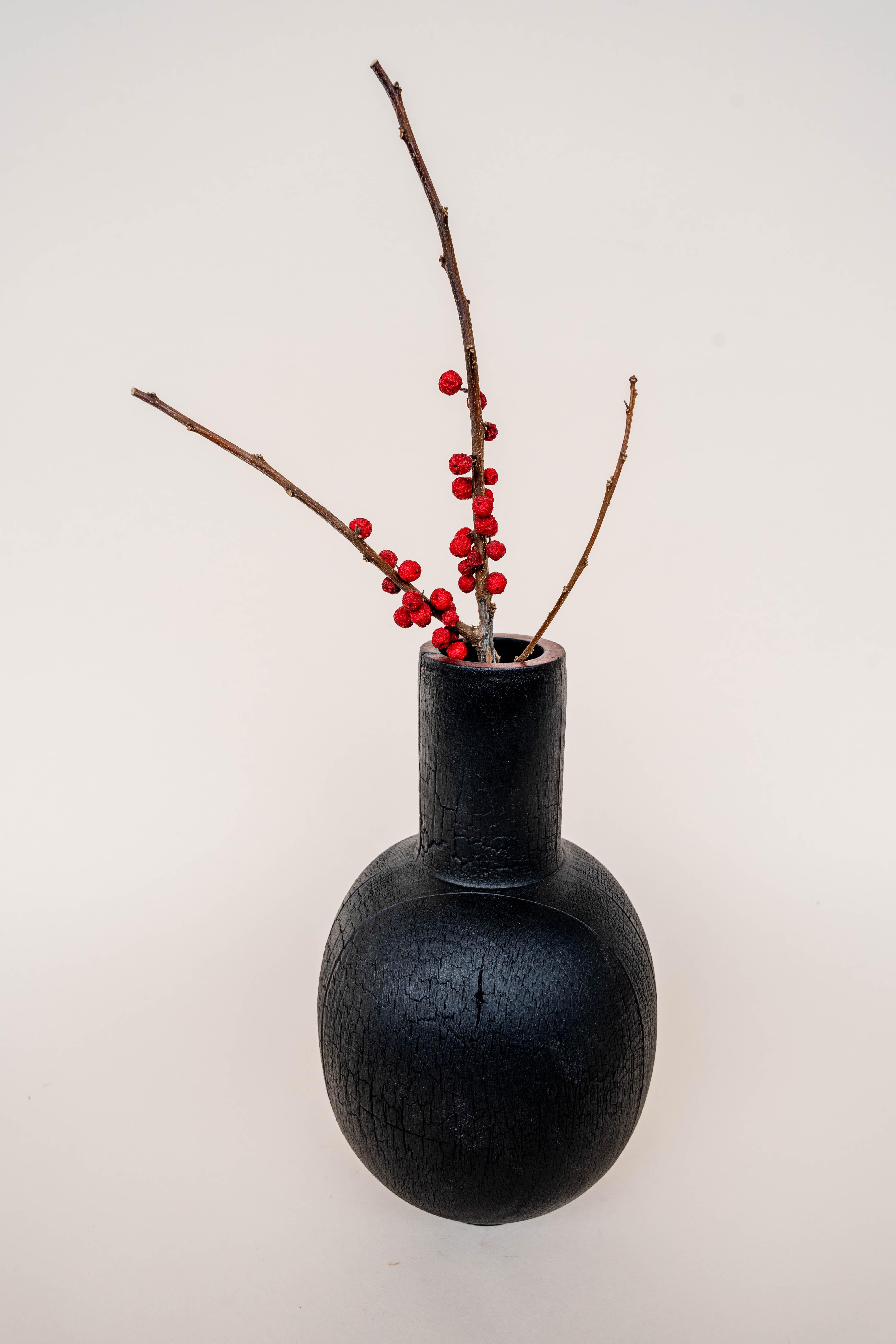 Postmoderne Vase brûlé XL n°4 de Daniel Elkayam en vente