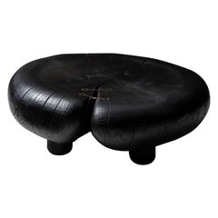 Burnt Wood Side Table, Made in England