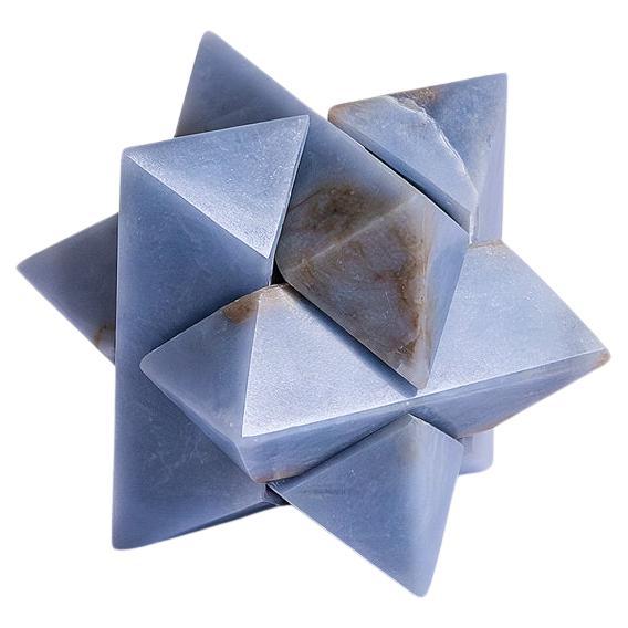Burr 3D gemstone puzzle Angelite For Sale