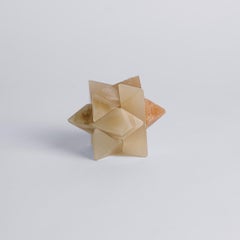 Étoile « Burr » fabriquée à la main Puzzle 3D de pierres précieuses Onyx blanc