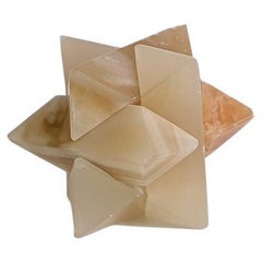 Puzzle de piedras preciosas Burr 3D en Onyx Crema