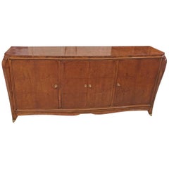 Burr Amboine and Sycamore Art Deco Sideboard in the Style of Jules Leleu