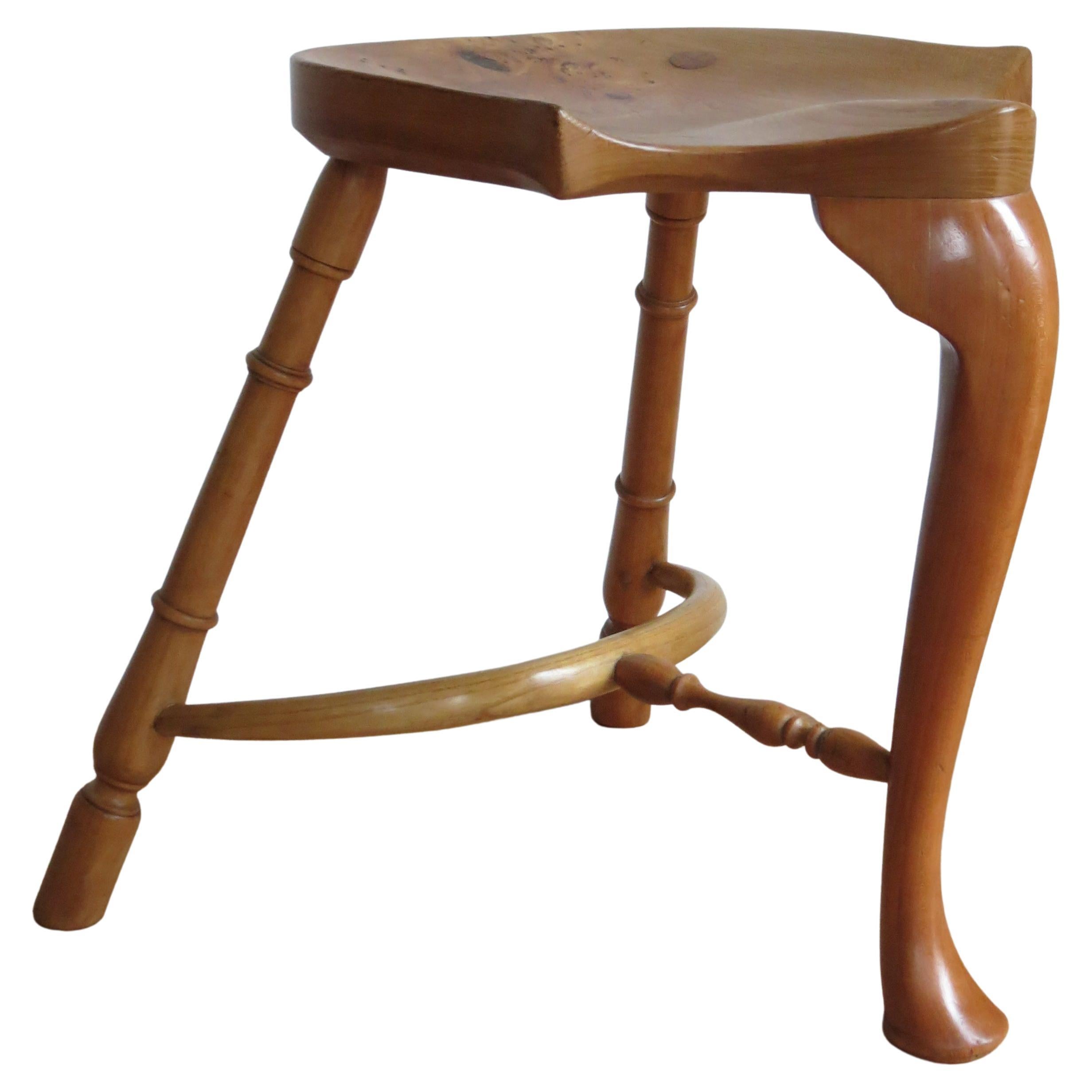 Orbit FourLegged Stool and Side Table in Ebonized Ash by Jamie Gray at