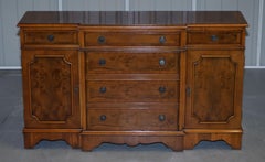 Burr & Burl Yew Wood Faux Cajón Frontal Biblioteca Biblioteca Aparador con Estantes