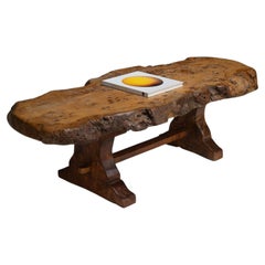 Burr Elm Coffee Table, France, 1960