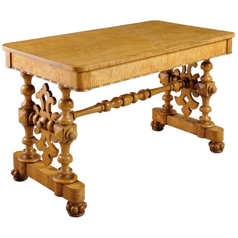 Burr Maple Library Table