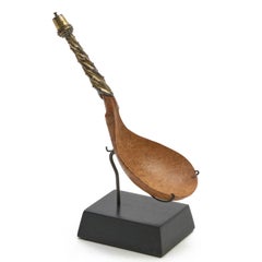 Burr maple spoon with silver-gilt handle. Swiss or German, 16th - 17th century.