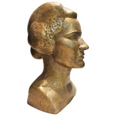 Burr Miller, Helen Coolidge Woodring, Bronze Portrait Bust, 1939