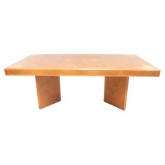 Burr Oak Dining Table by Howard Keith Mid Century