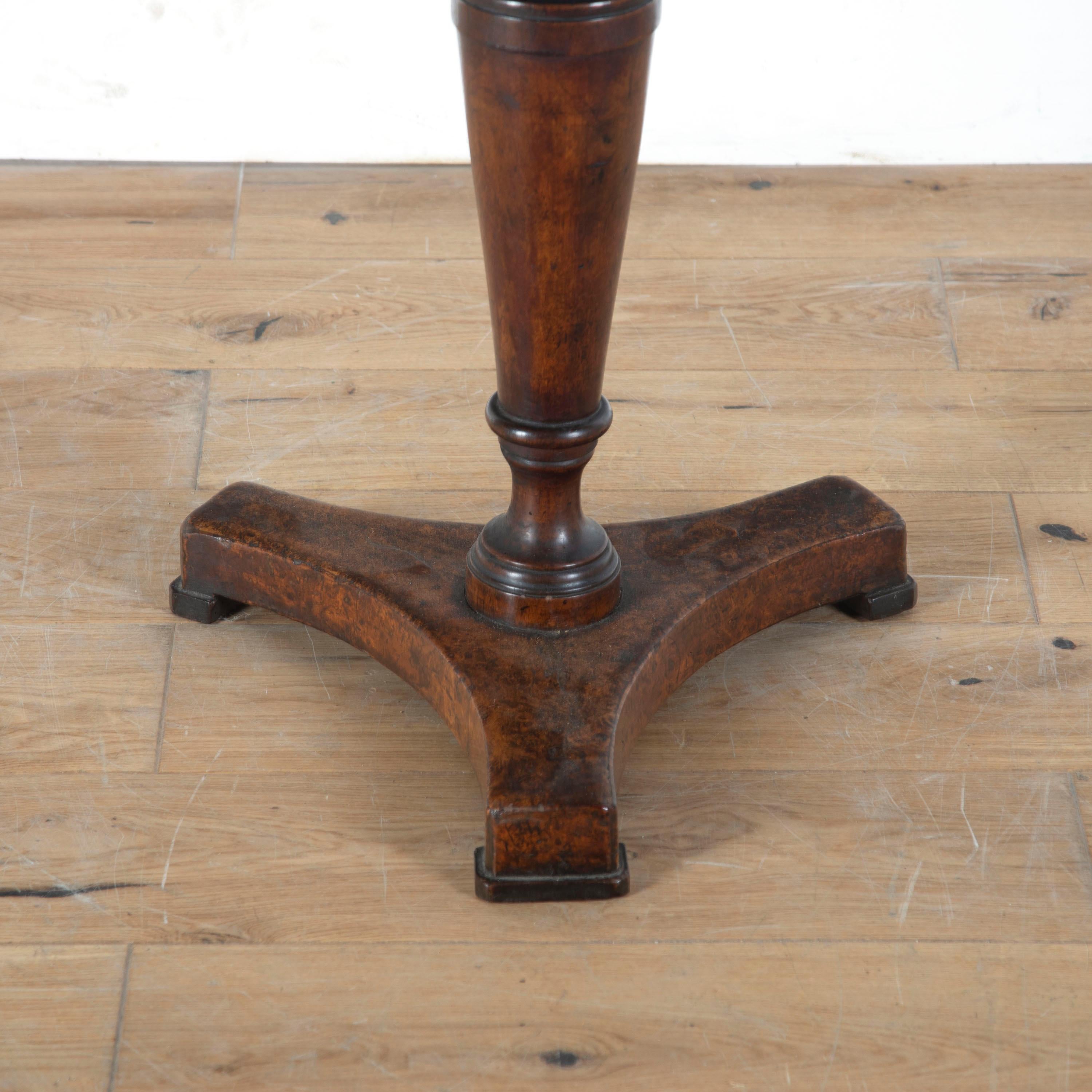 Early 19th Century Burr Oak Occasional Table