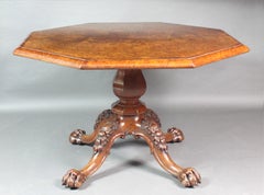 Burr Oak Octagonal Table