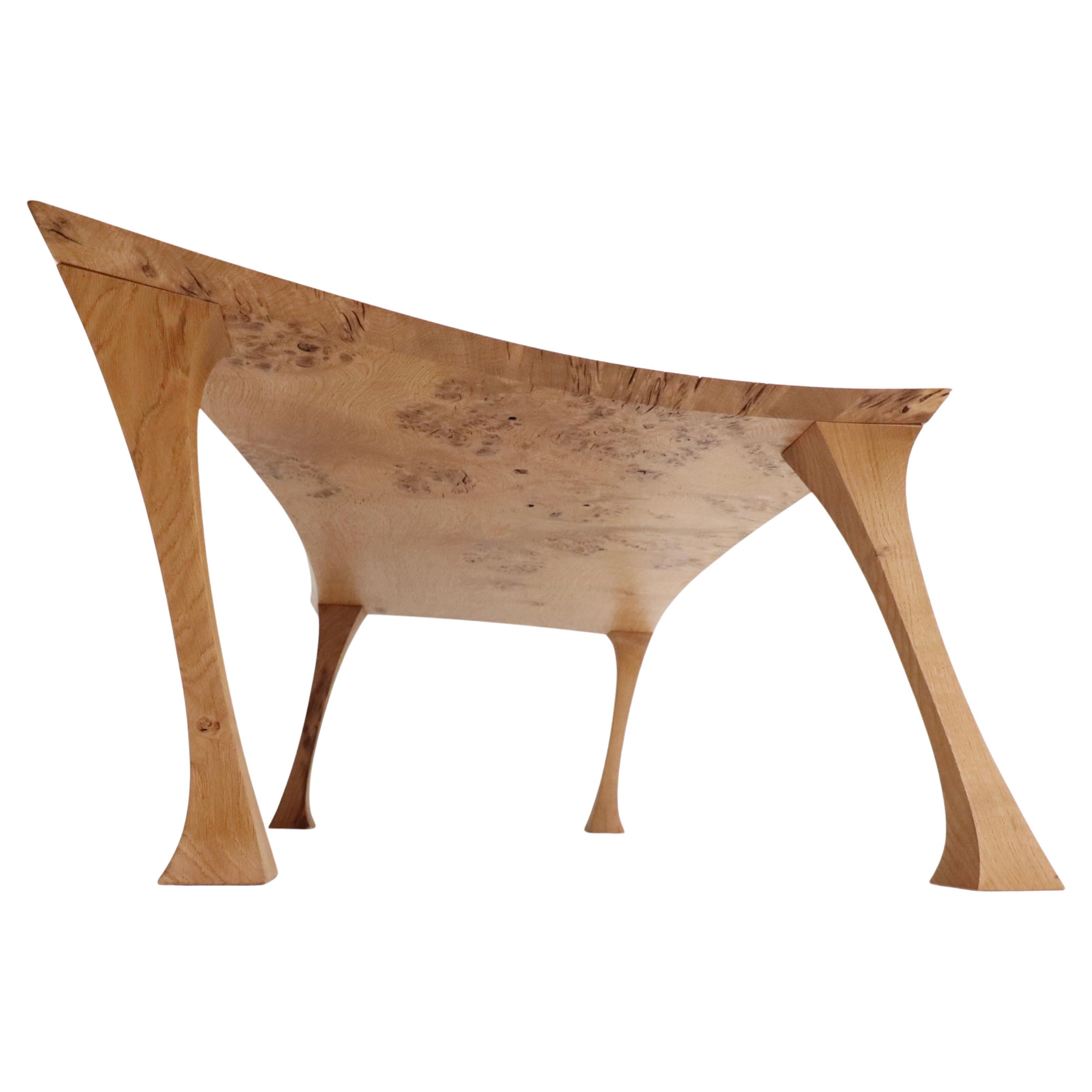 Moderne Table basse Quadruped Burr Oak en vente