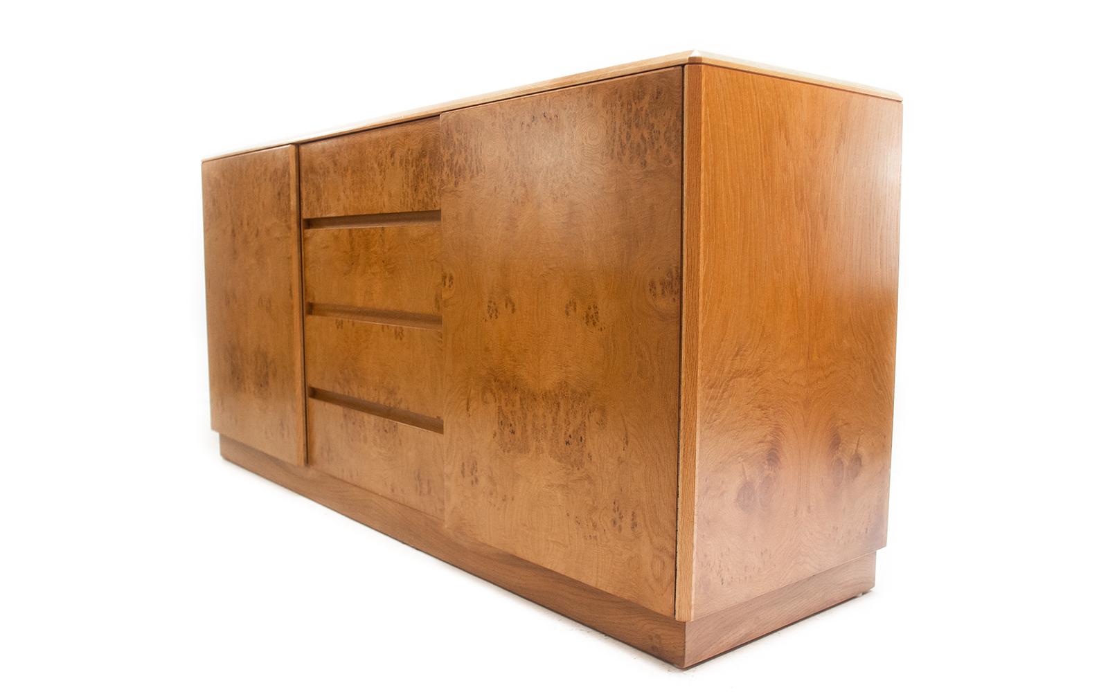 Burr Oak Sideboard by Howard Keith Mid Century 1