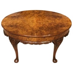 Burr Walnut 1920s Period Oval Coffee Table