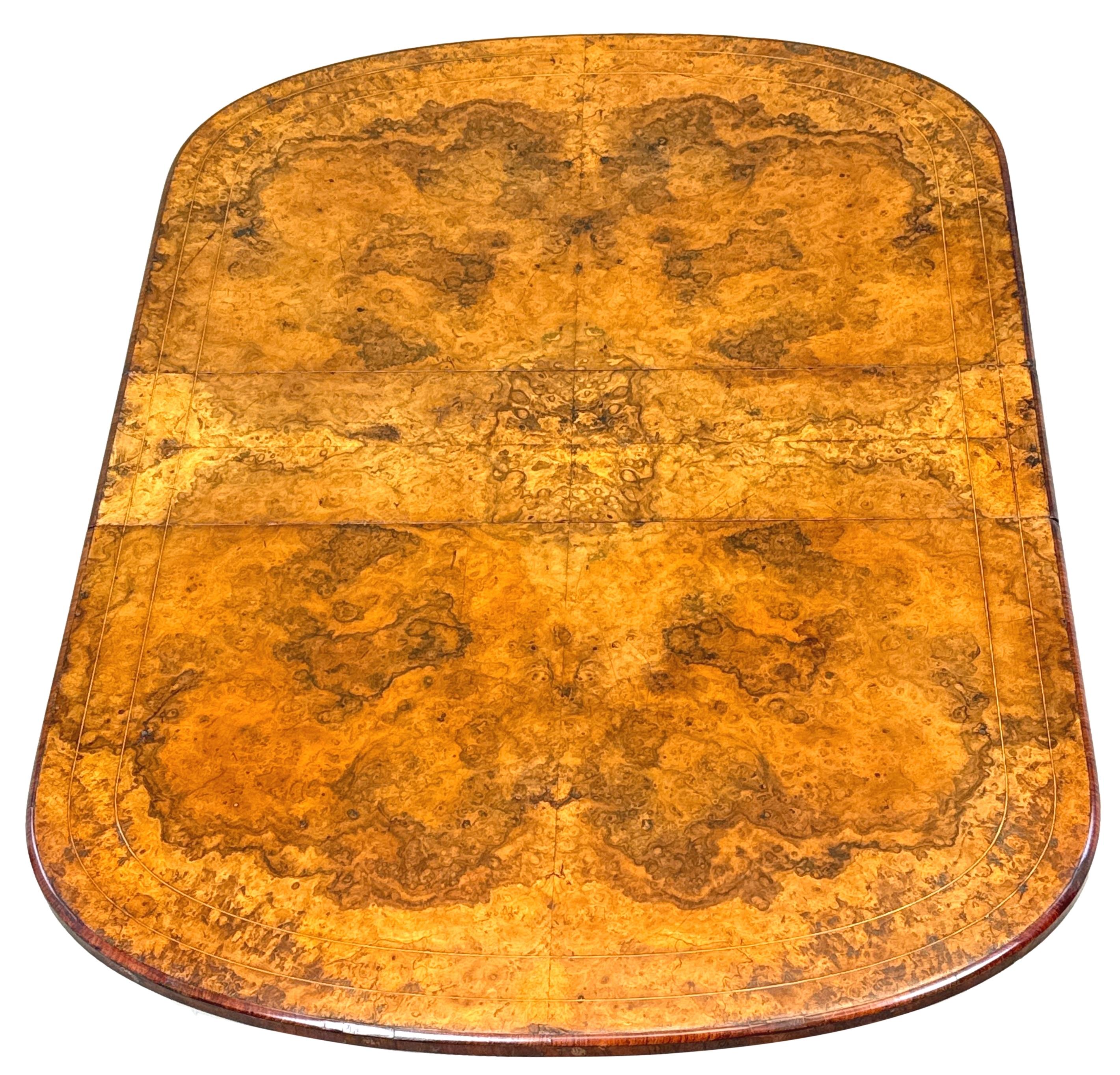 Victorian Burr Walnut 19th Century Baby Sutherland Table