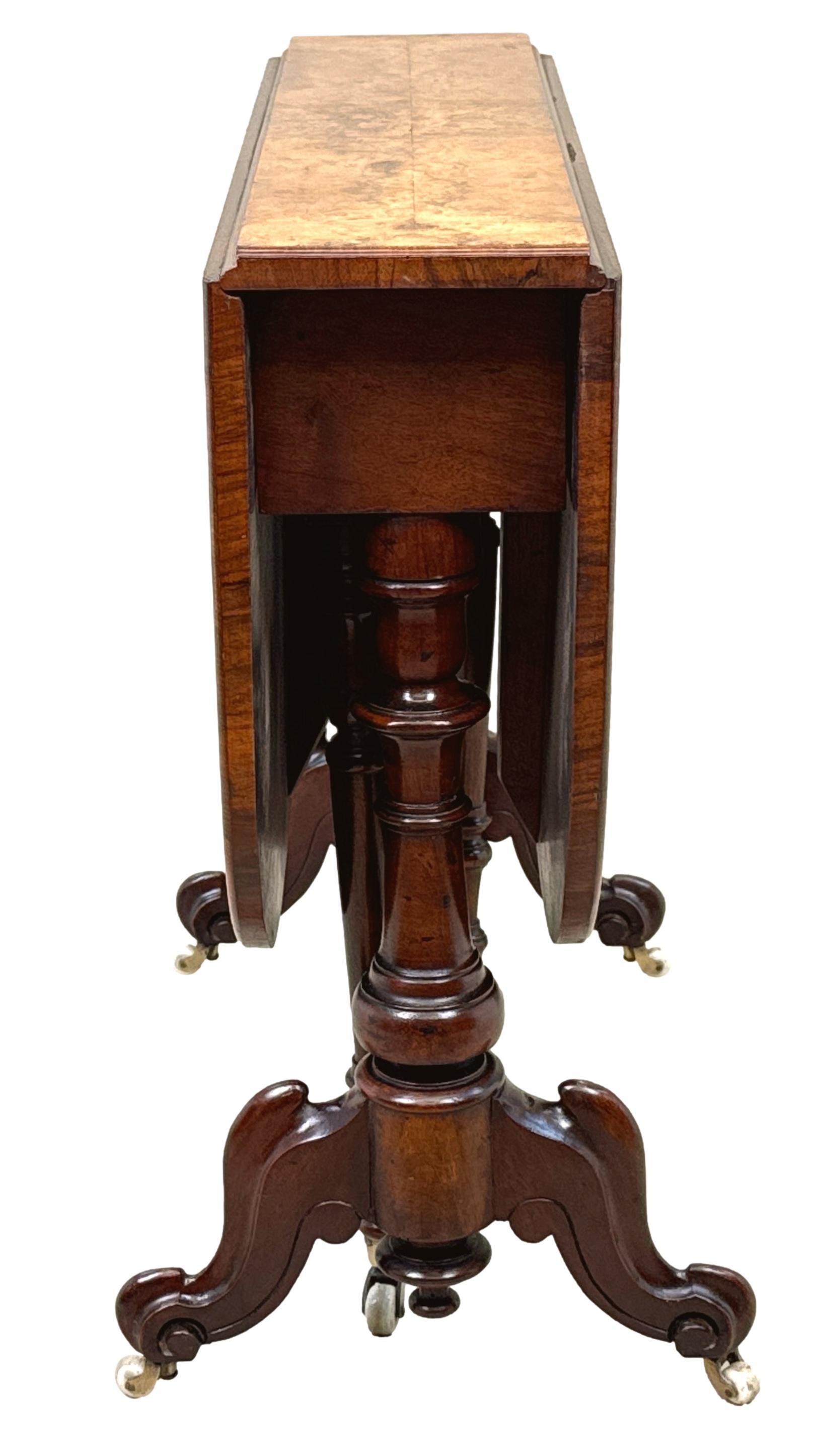 Burr Walnut 19th Century Baby Sutherland Table 4