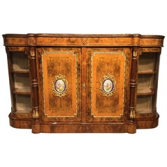 Burr Walnut, Amboyna and Ormolu-Mounted Victorian Period Cabinet