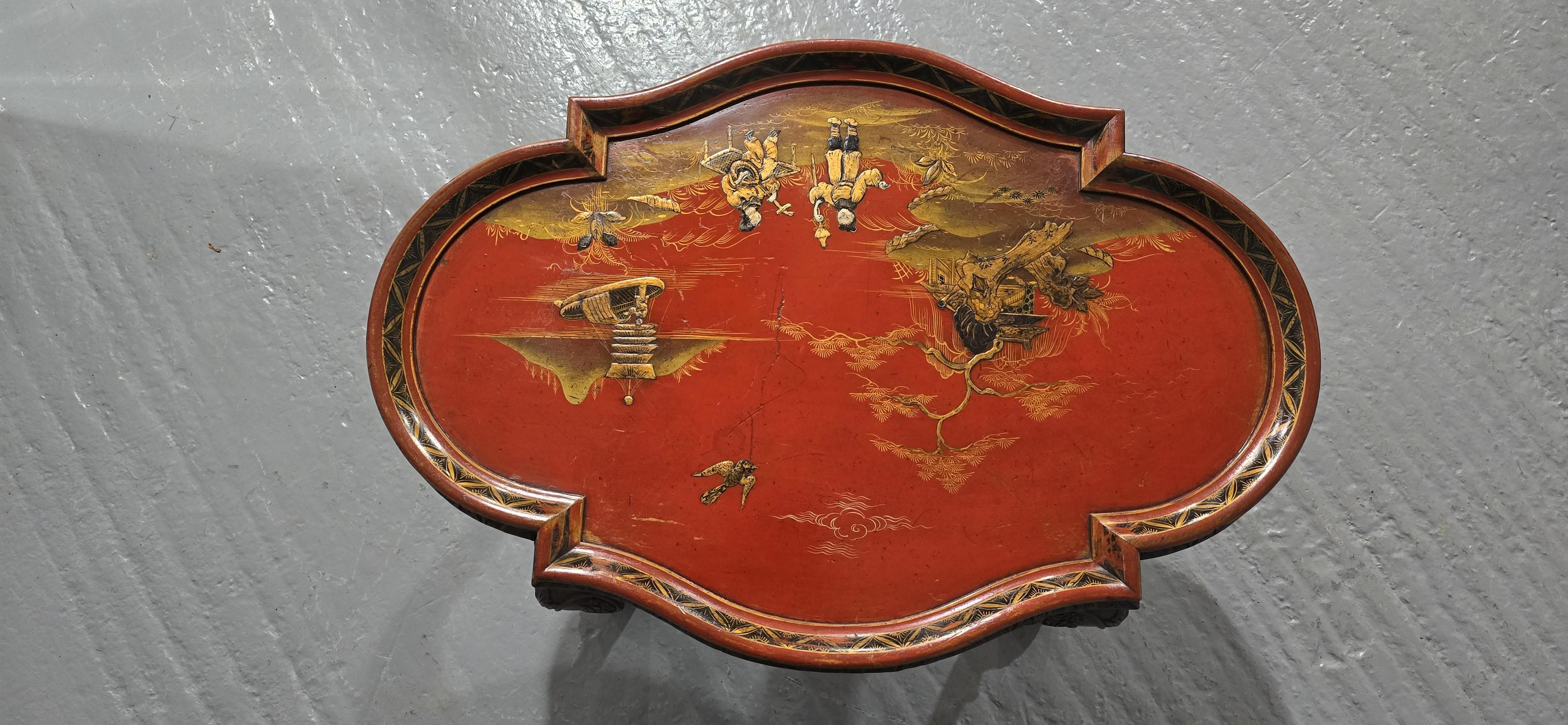 Couchtisch aus Wurzelholz und Chinoiserie im Zustand „Gut“ im Angebot in Swadlincote, GB