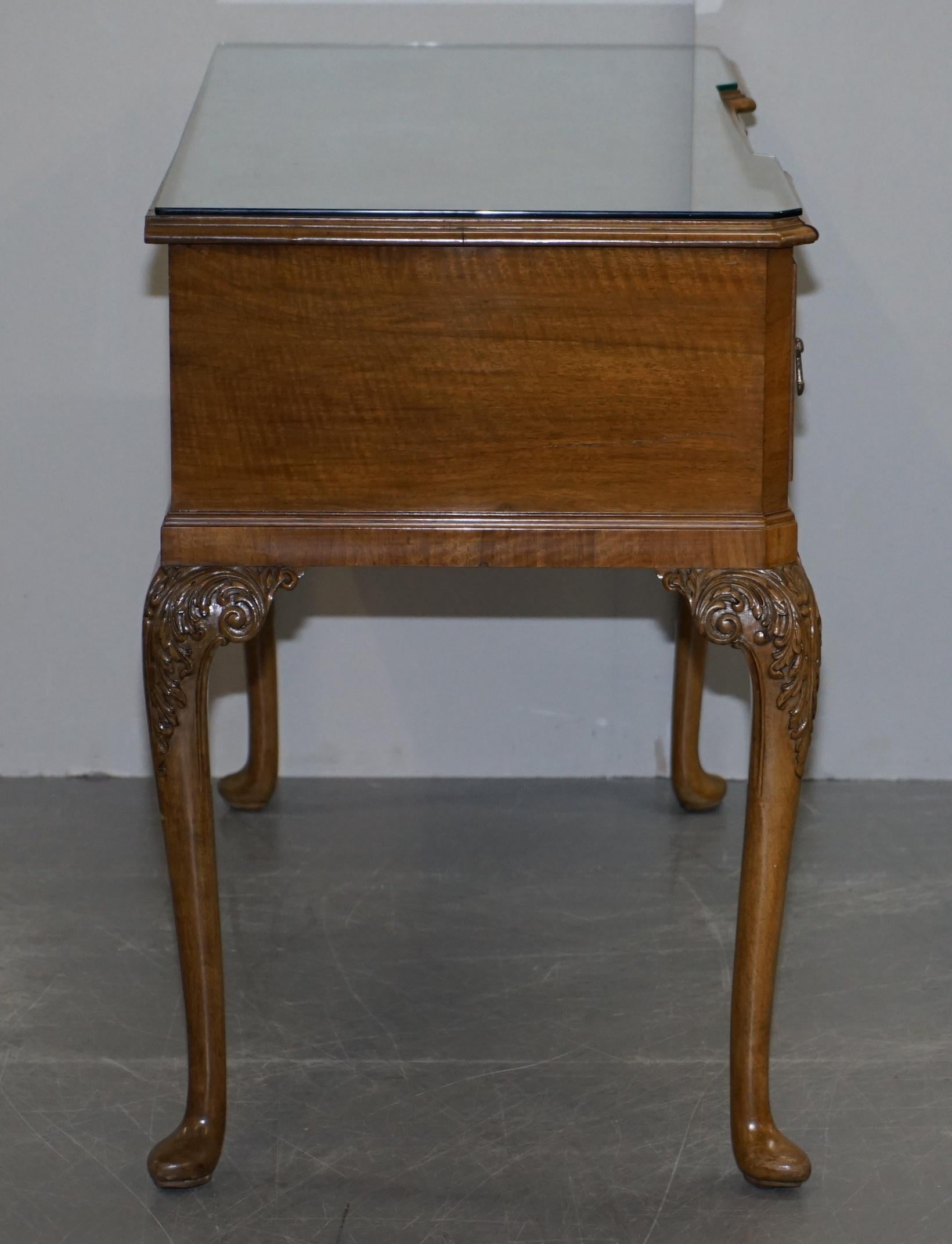 Burr Walnut Art Deco Denby & Spinks Breakfront Console Sideboard Part of a Suite For Sale 10